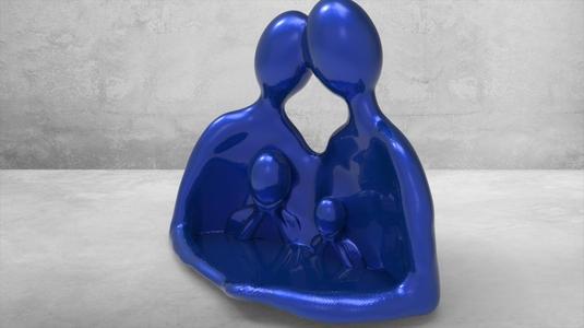 Decorative Two Children Family Figurine