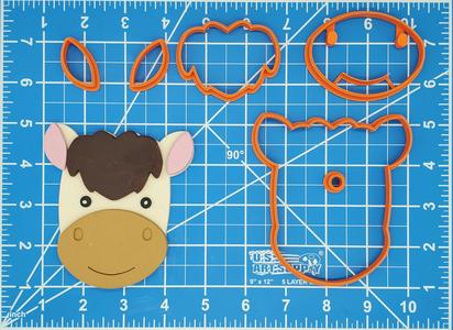 Horse Multipiece Fondant Cookie Cutter Set Multiple Sizes