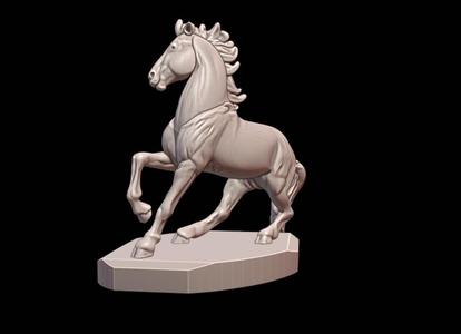 Retreating Horse I419 Gift Bust Figure Unique & Detailed 3D Print Model