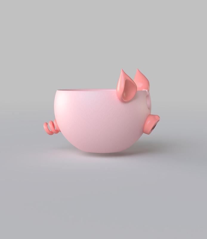 Pig Yarn Bowl STL | 3D Printable Yarn Holder for Crochet & Knitting