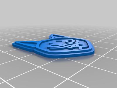2D Cat keychain