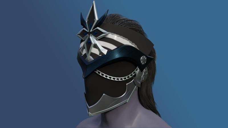A Winter Night Genshin Impact cosplay mask Capitano