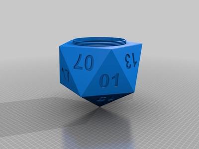 d20 Dice Jar of Holding, Icosahedron
