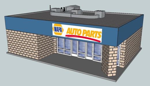 HO Scale Auto Parts Store