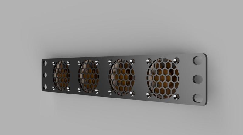 10 inch 40x40 Fan Panel - 1U - LAB RAX