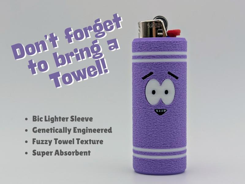 Towelie Bic Lighter Sleeve for AMS - Alert Face