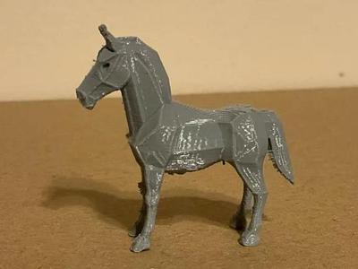 Horse realistic version origami 