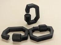 Threaded Link Carabiner print in place very robust