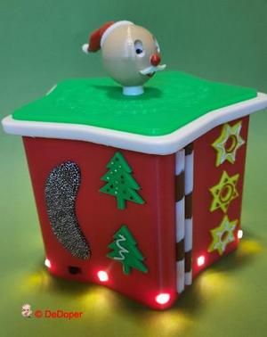 Christmas cookie jar with lights and cookie cutters