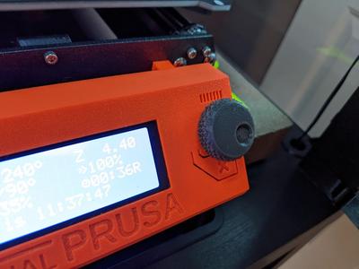 Prusa MK3 knob with sharp knurling