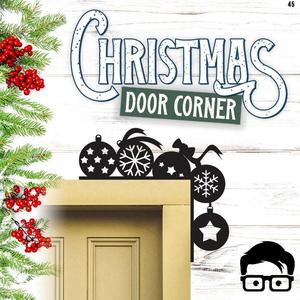 🎅 Christmas door corner (santa, decoration, decorative, home, wall decoration, winter) - by AM-MEDIA