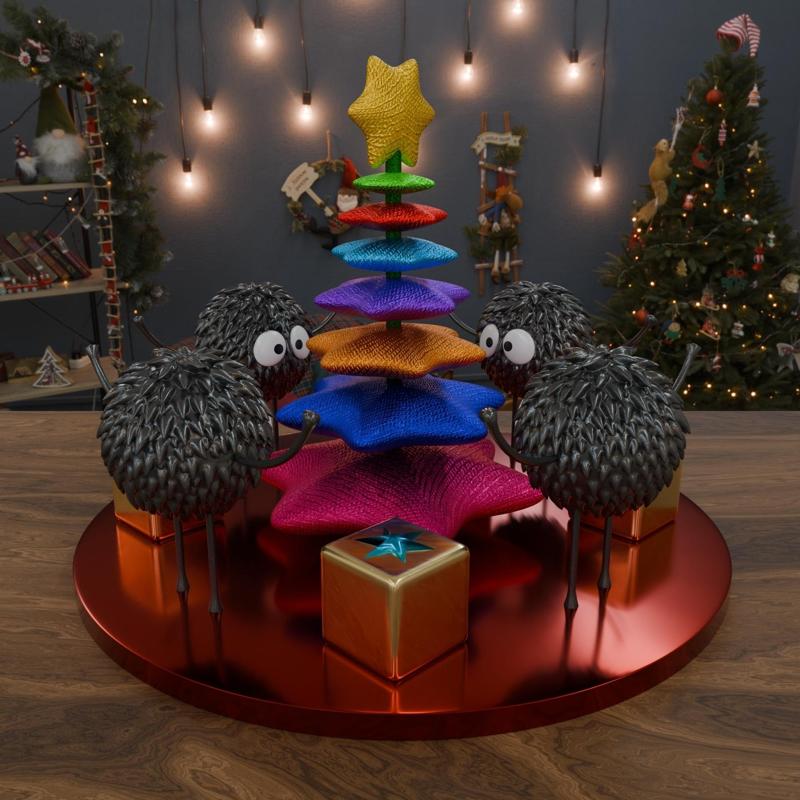 Soot Sprite Christmas Studio Ghibli Fan Art 3d Spirited Away