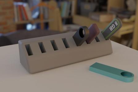 8 ports USB holder