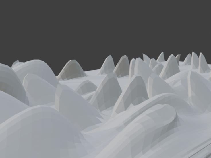 very densely top spiked block