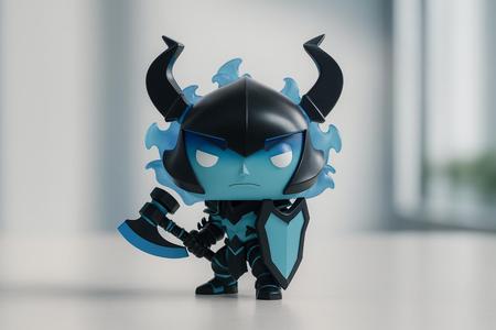 Solo Leveling Warrior – Chibi Knight with Axe and Shield