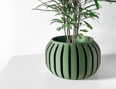 The Juse Planter Pot with Drainage: Tray & Stand Included | Modern and Unique Home Decor for Plants and Succulents | STL File   