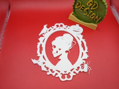 Woman wall art Halloween Skeleton