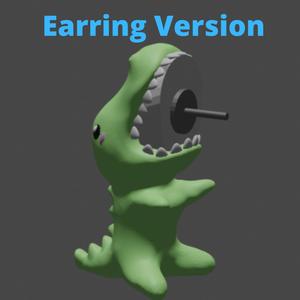 The Scared Dino Earring