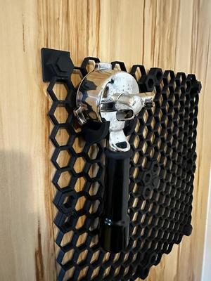Portafilter bracket for honeycomb storagewall   