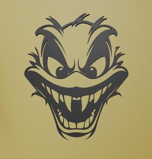 Creepy Donald Duck Wall Art