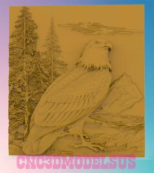 Eagle 4 3D MODEL STL FILE FOR CNC ROUTER LASER