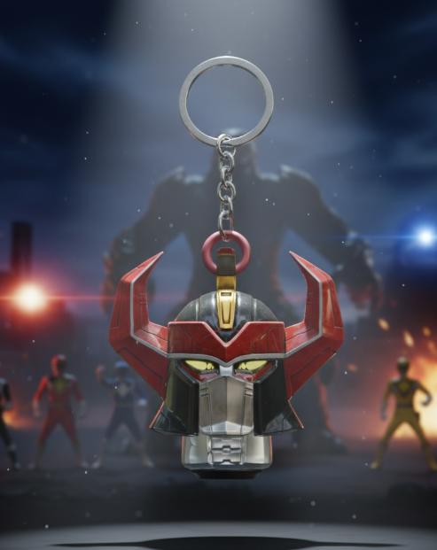 Dino Megazord Head Keychain - Mighty Morphin Ultimate Power - Power Rangers - Ready to Print