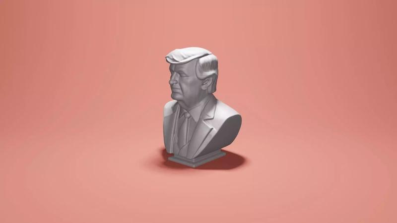 3D Printable Bust of President Donald Trump