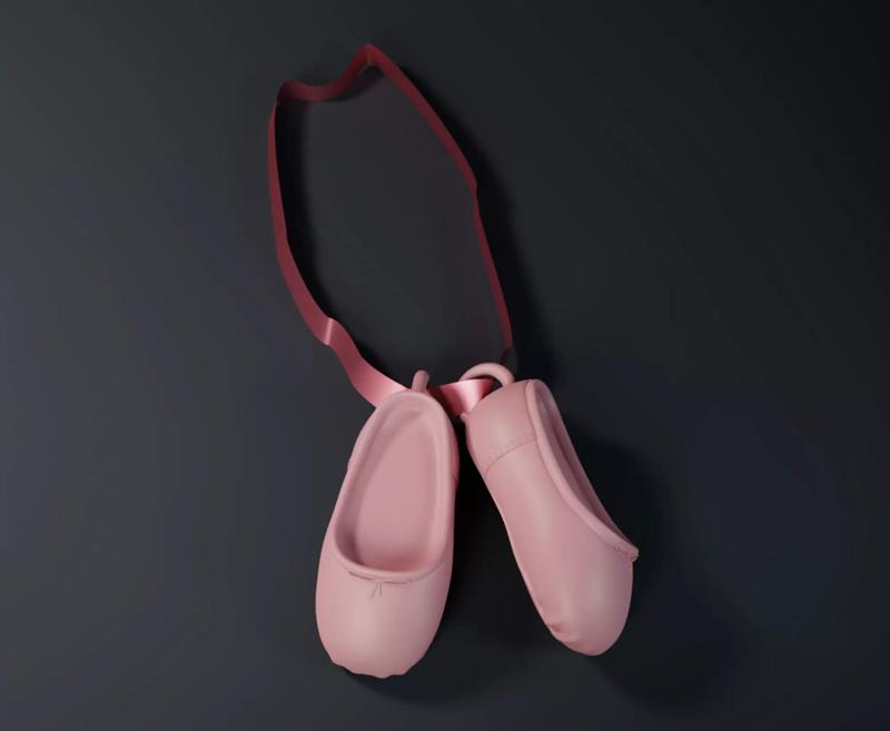 Little Girls Ballerina Shoes Keychain