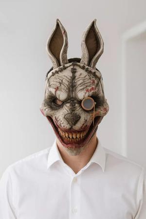 Creepy Killer Bunny Horror Mask Scary Rabbit Mask for Halloween