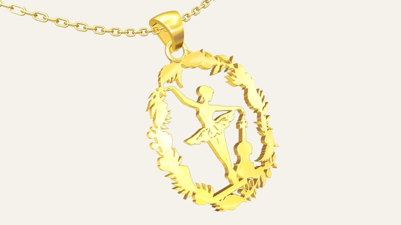 Ballerina Pendant 1007