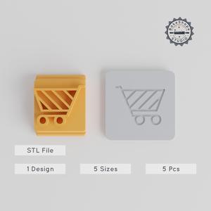 Trolley Stamp Tile Set, 5 Sizes: 20-40mm, Ideal for Clay, Cookie & Fondant Design PRODUCT_4777