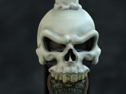 skull wine holder