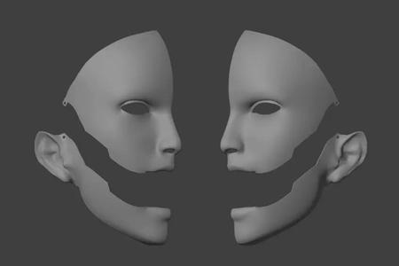 Female and male mask