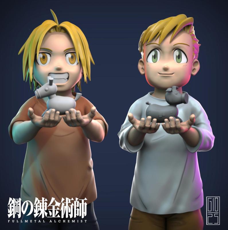 Fullmetal Alchemimst - Edward and Alphonse kids