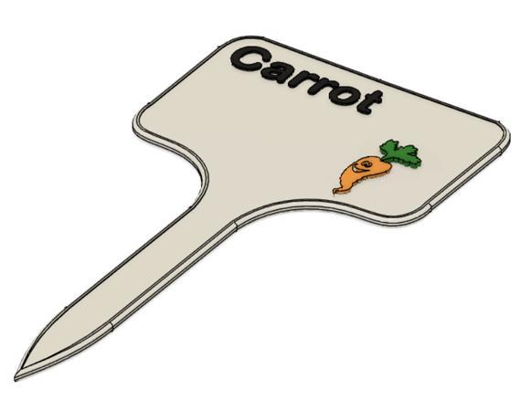 Carrot Signs / Labels for garden