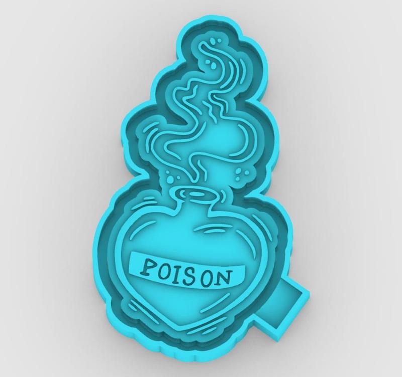 love poison - freshie mold - STL for silicone mold