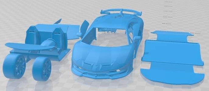 Lamborghini Aventador SVJ 2019 Printable Car
