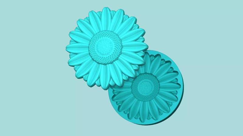 Sunflower 02 - Silicone Mold Maker - Template