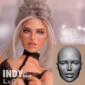 BJD doll Head Female Character Teenager 3D print - INDY base