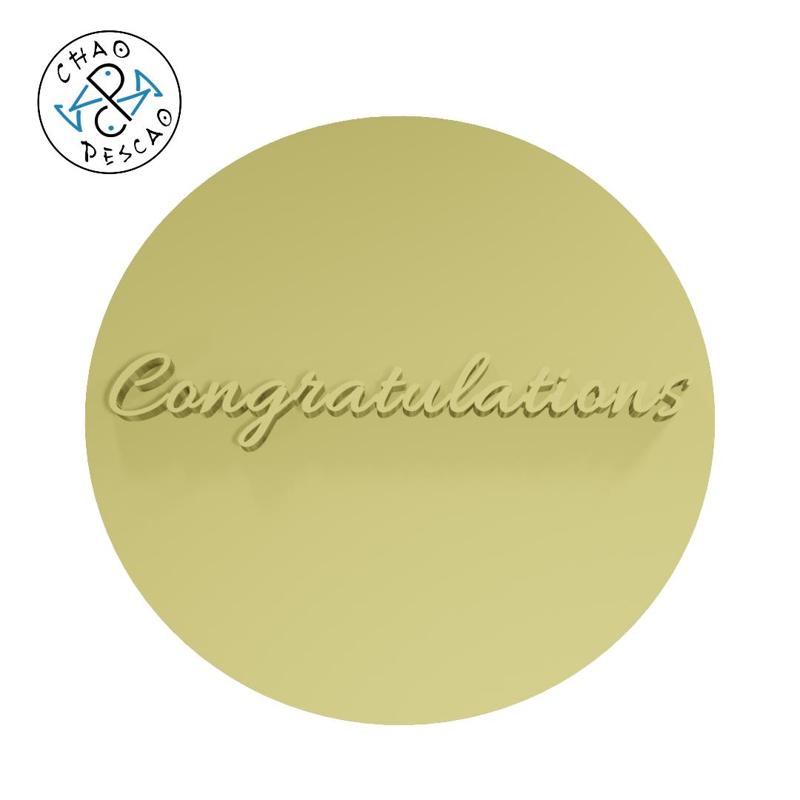 Congratulations - Stamp Embosser - Cookie - Fondant - Polymer Clay