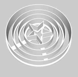 Captain America Shield Cookie Fondant Cutter with Imprint