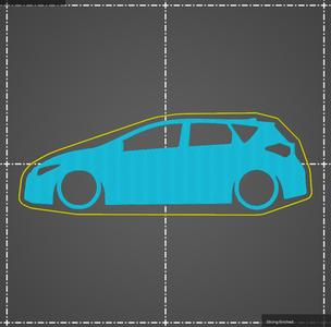 Toyota Auris 2nd gen E180 2012-2018 key silhouette