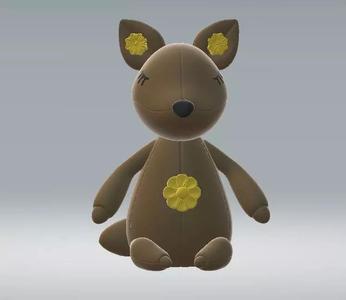 cartoon kangaroo 3d printable model