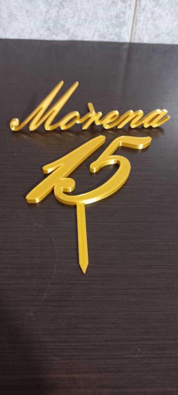 Birthday cake topper, 15 years