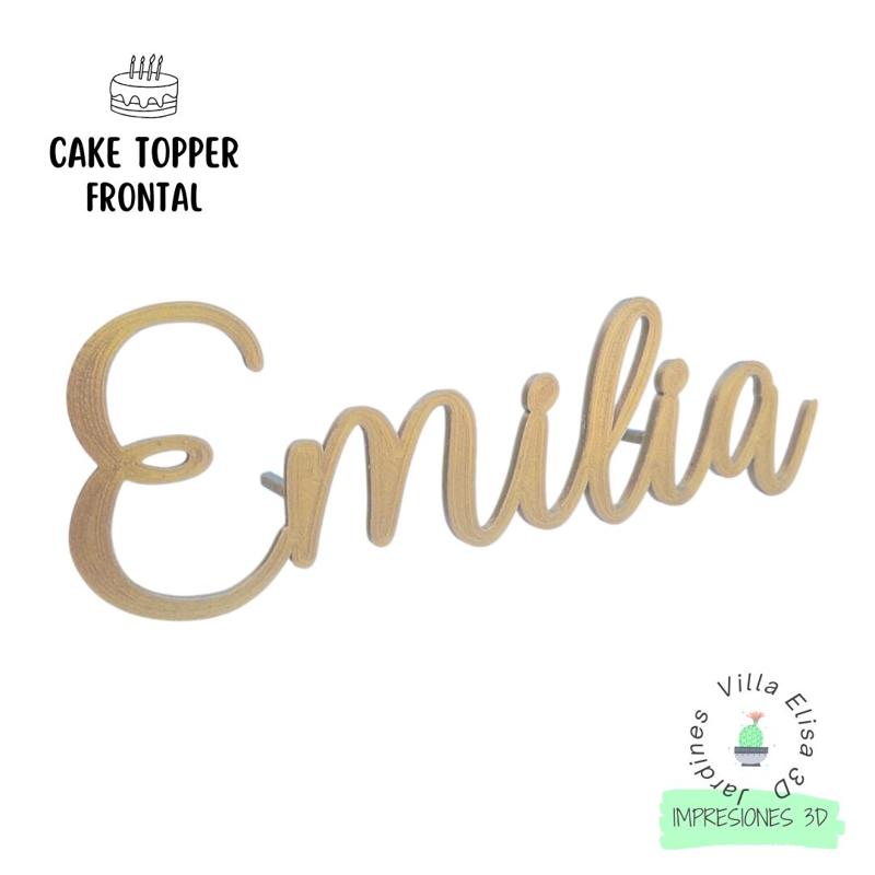 Emilia cake Topper front cake cake topper