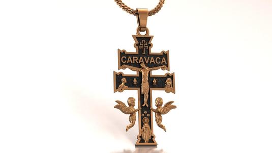 Caravaca Cross STL Virgin Mary Angels Jesus STL PRINTREADY 3D 3D print model