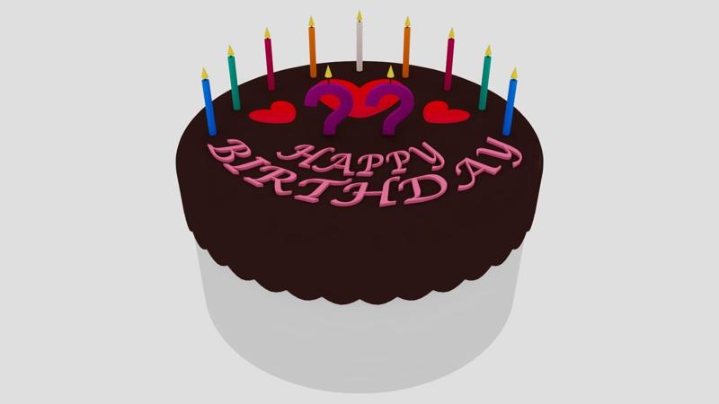 Birthday Cake 3D Model