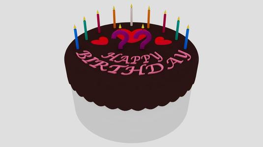 Birthday Cake 3D Model