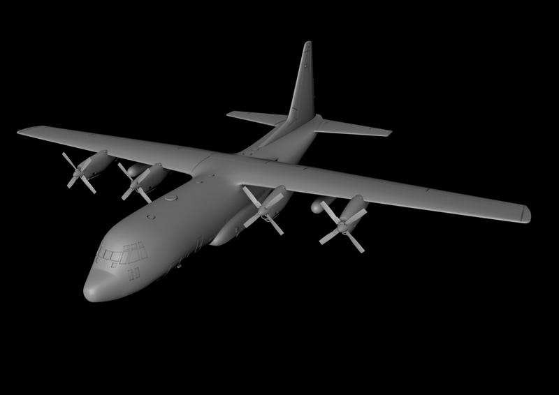 HERCULES C-130H SCALE 1:100 STL FILES 3D PRINT READY