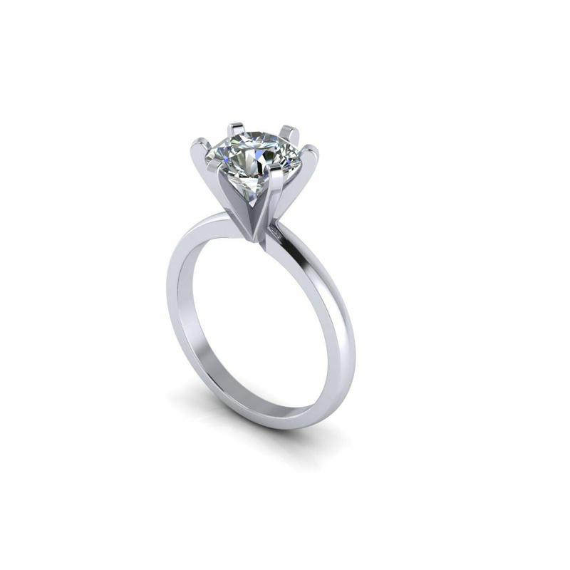 Solitaire Six Prong Diamond Ring R11